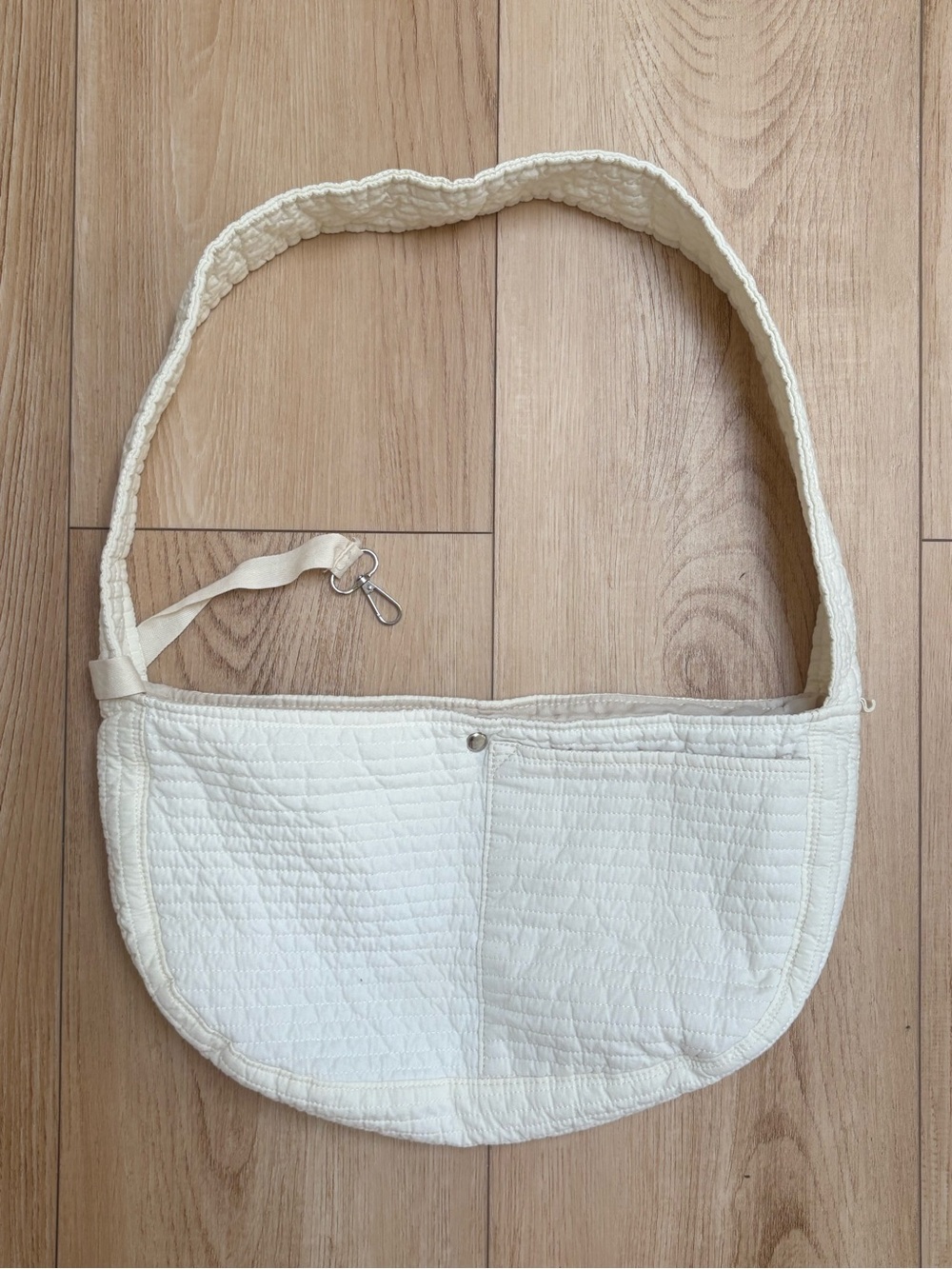 Quilted cream bag